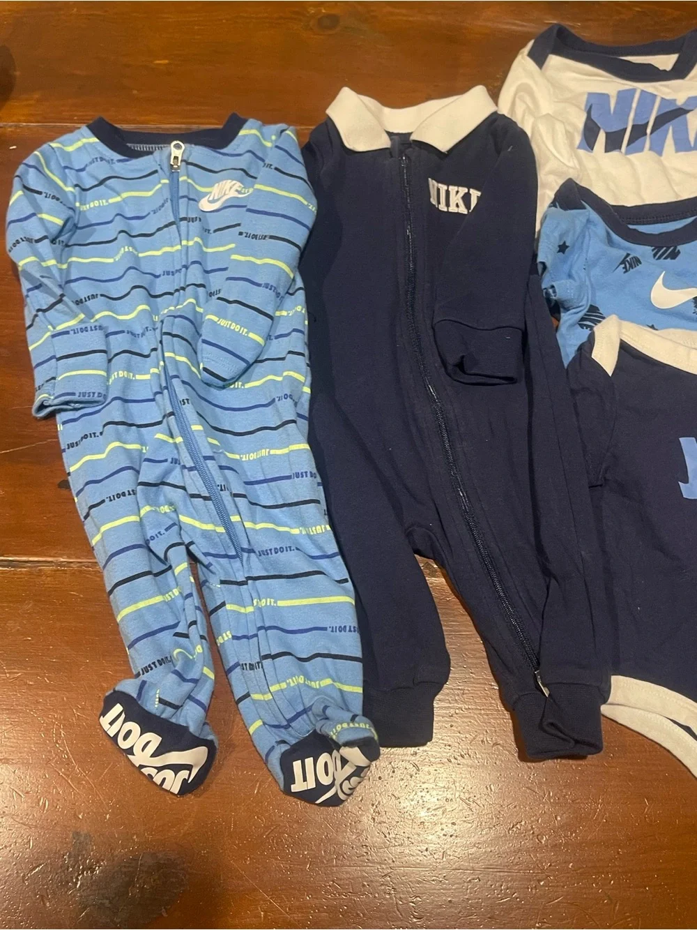 Nike bundle baby 3m Navy Light Blue 'Just Do It.' Baby Bodysuit Set